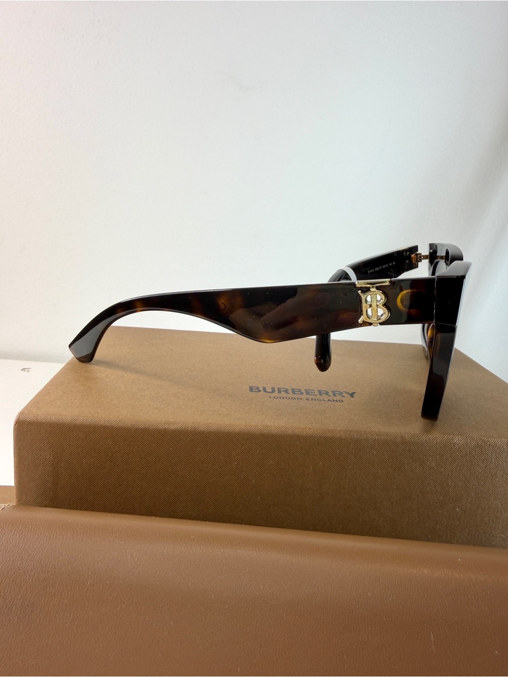 Burberry BE4419 54mm Square Sunglasses Dark Havana Brown Lens Women - Picture 3 of 11